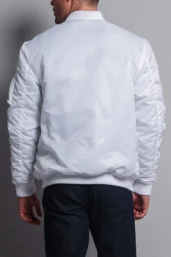 Solid Color MA-1 Bomber Jacket -Victorious JK735 WHT 3