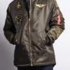 Patched Long Length MA-1 Bomber Jacket -Victorious JK757 OLV 1