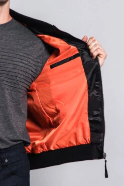 Lightweight Tonal Camo Bomber Flight Jacket -Victorious JK774 BLK 5