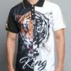 King Contrast Tiger Polo 1 King Contrast Tiger Polo -Victorious PQ7305 BLK 1