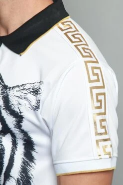 King Contrast Tiger Polo -Victorious PQ7305 BLK 6