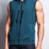 Eyelet Sleeveless Contrast Hoodie -Victorious SL888 2