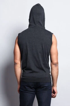 Eyelet Sleeveless Contrast Hoodie -Victorious SL888 CHC 4