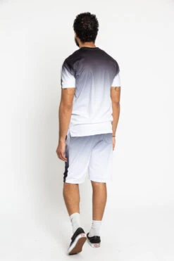 Gradient Ombre T-Shirt And Shorts Set -Victorious ST402 BLK 3