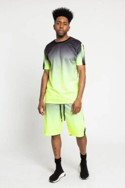Gradient Ombre T-Shirt And Shorts Set -Victorious ST402 NYL 1