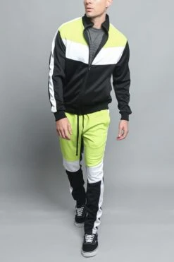 Tri Color Blocked Track Suit -Victorious ST553 FZN 5