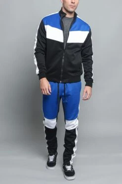 Tri Color Blocked Track Suit -Victorious ST553 RBL 1