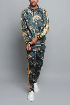 Royal Floral Tiger Track Suit -Victorious ST559 BLK 1