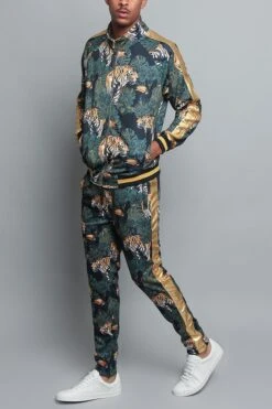 Royal Floral Tiger Track Suit -Victorious ST559 BLK 2