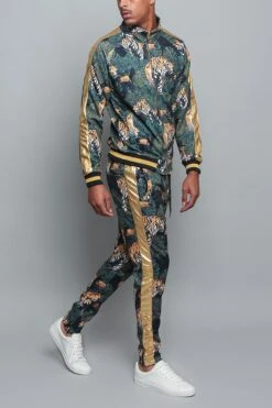 Royal Floral Tiger Track Suit -Victorious ST559 BLK 4