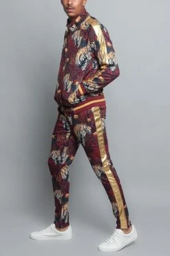 Royal Floral Tiger Track Suit -Victorious ST559 BRG 2