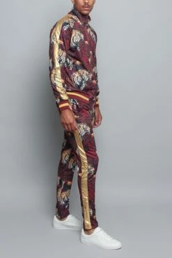 Royal Floral Tiger Track Suit -Victorious ST559 BRG 4