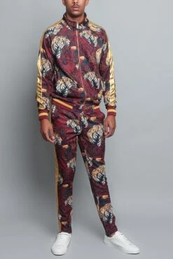 Royal Floral Tiger Track Suit -Victorious ST559 BRG 5