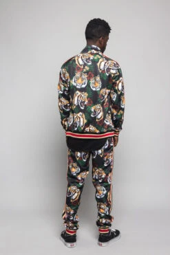 G Striped Tiger Track Suit Set -Victorious ST569 BLK 3