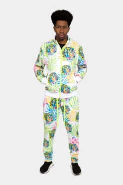 Bright Floral Tracksuit 30 Bright Floral Tracksuit -Victorious ST802 WHT 2