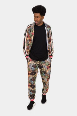 G Striped Floral Tiger Track Suit Set -Victorious ST808 CAM 1