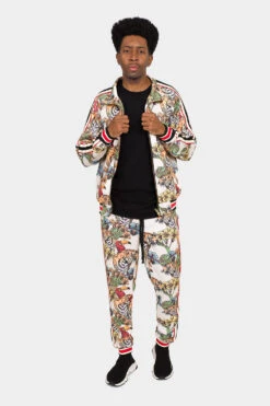 G Striped Floral Tiger Track Suit Set -Victorious ST808 OFF 1