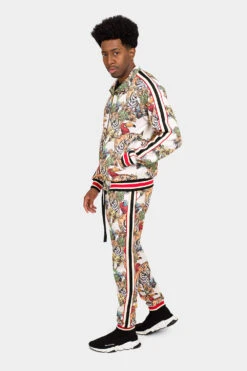 G Striped Floral Tiger Track Suit Set -Victorious ST808 OFF 5