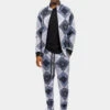 All Over Bandana Pattern Track Suit -Victorious ST867 BLK 1