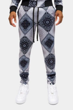 All Over Bandana Pattern Track Suit -Victorious ST867 BLK 7