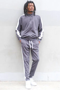 Essential Side Stripe Track Suit 19 Essential Side Stripe Track Suit -Victorious ST868 CHC 1