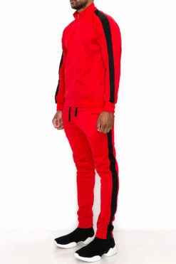 Essential Side Stripe Track Suit 28 Essential Side Stripe Track Suit -Victorious ST868 RED 2