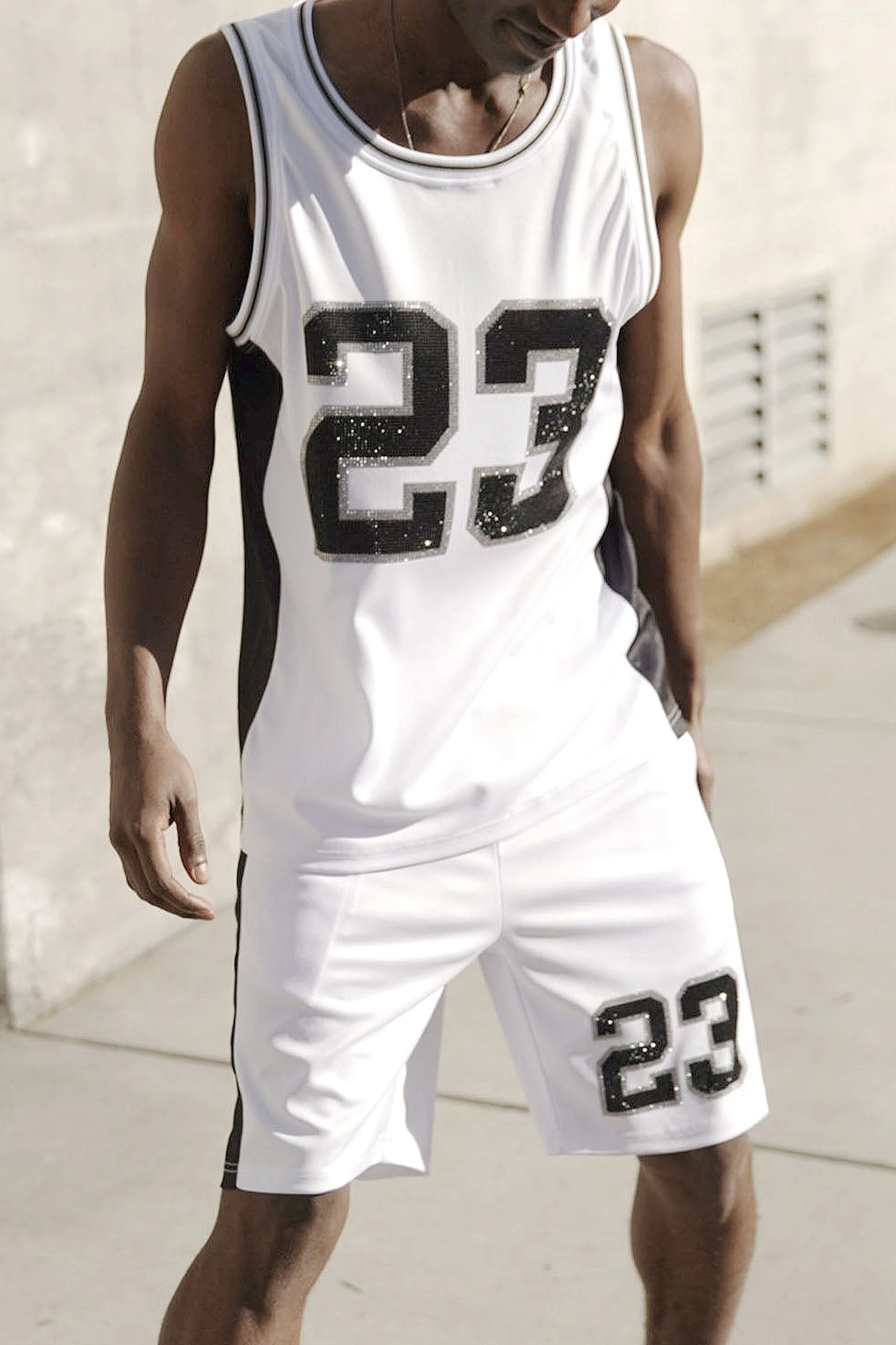 Men's Rhinestoned "23" Basketball Sets 3 Men's Rhinestoned "23" Basketball Sets