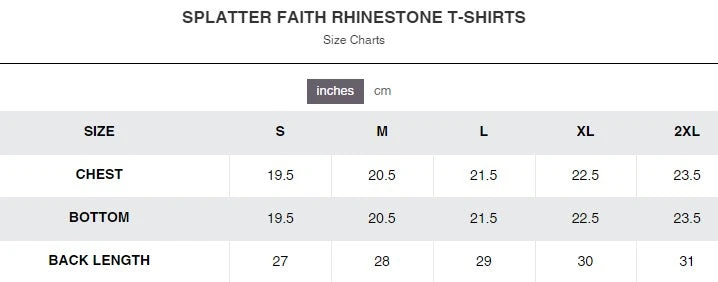 Men's Paint Splatter Faith Rhinestone Graphic T-Shirt 11 Men's Paint Splatter Faith Rhinestone Graphic T-Shirt - Image 9