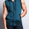 Lightweight Sleeveless Contrast Hoodie 1 Lightweight Sleeveless Contrast Hoodie -Victorious TH890 2