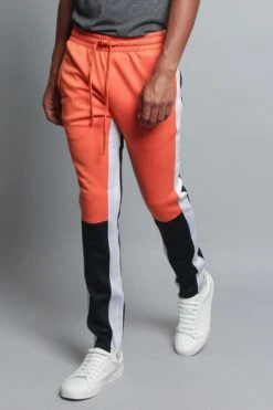 Men's Color Blocked Track Pants -Victorious TR523 ORG 2