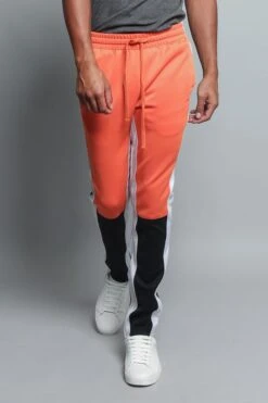 Men's Color Blocked Track Pants -Victorious TR523 ORG 5