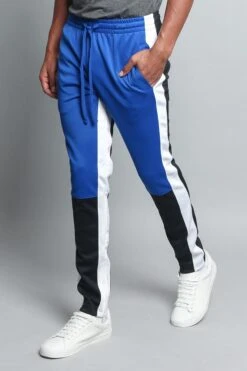 Men's Color Blocked Track Pants -Victorious TR523 RBL 2