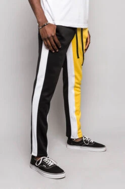 Two Tone Color Blocked Track Pants -Victorious TR544 GDB 4