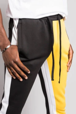 Two Tone Color Blocked Track Pants -Victorious TR544 GDB 5