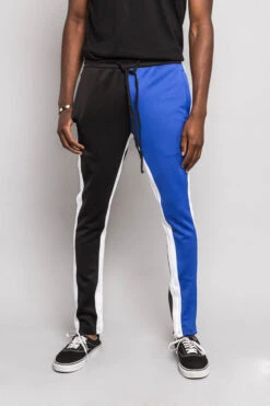 Two Tone Color Blocked Track Pants -Victorious TR544 RBB 1