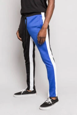 Two Tone Color Blocked Track Pants -Victorious TR544 RBB 2