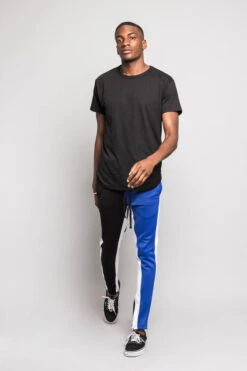 Two Tone Color Blocked Track Pants -Victorious TR544 RBB 7