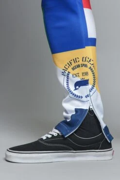 Sailing Flag Track Pants -Victorious TR572 WHT 6