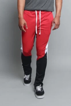 Thunderbolt Contrast Track Pants 32 Thunderbolt Contrast Track Pants -Victorious TR587 RED 1