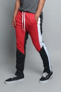 Thunderbolt Contrast Track Pants 33 Thunderbolt Contrast Track Pants -Victorious TR587 RED 2