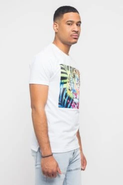 Colorful Tiger Savage T- Shirt -Victorious TS342 WHT 4