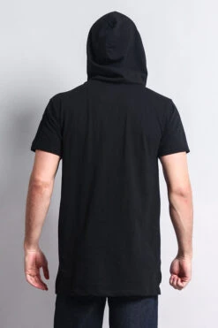 Hooded MA-1 Bomber Flight Style T-Shirt -Victorious TS7019 BLK 7