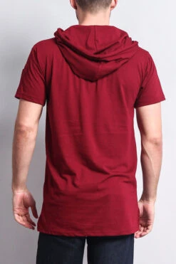 Hooded MA-1 Bomber Flight Style T-Shirt -Victorious TS7019 BRG 3