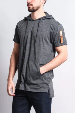 Hooded MA-1 Bomber Flight Style T-Shirt -Victorious TS7019 CHC 2