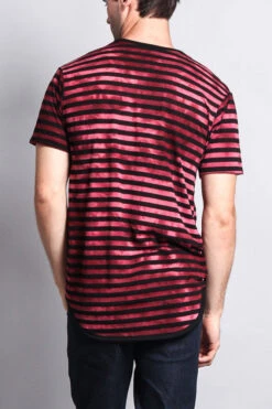 Mineral Wash Stripe T-Shirt -Victorious TS7050 BRG 3