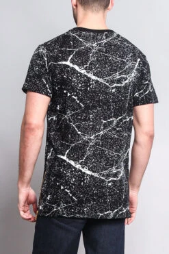 Metallic American Flag Marble Print T-Shirt -Victorious TS7053 BLG 3