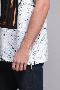 Metallic American Flag Marble Print T-Shirt -Victorious TS7053 WGD 3