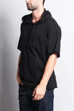 Men's Over Sized Hooded T-Shirt 25 Men's Over Sized Hooded T-Shirt -Victorious TS7065 BLK 2