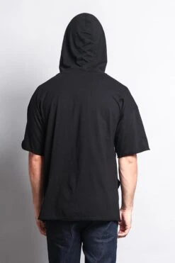 Men's Over Sized Hooded T-Shirt 30 Men's Over Sized Hooded T-Shirt -Victorious TS7065 BLK 7