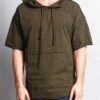Men's Over Sized Hooded T-Shirt 1 Men's Over Sized Hooded T-Shirt -Victorious TS7065 OLV 1